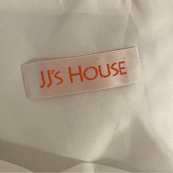 NWT JJ’s House A-line V-Neck Mini Chiffon Homecoming Dress Ivory Ruffle sz 18W - Picture 12 of 14